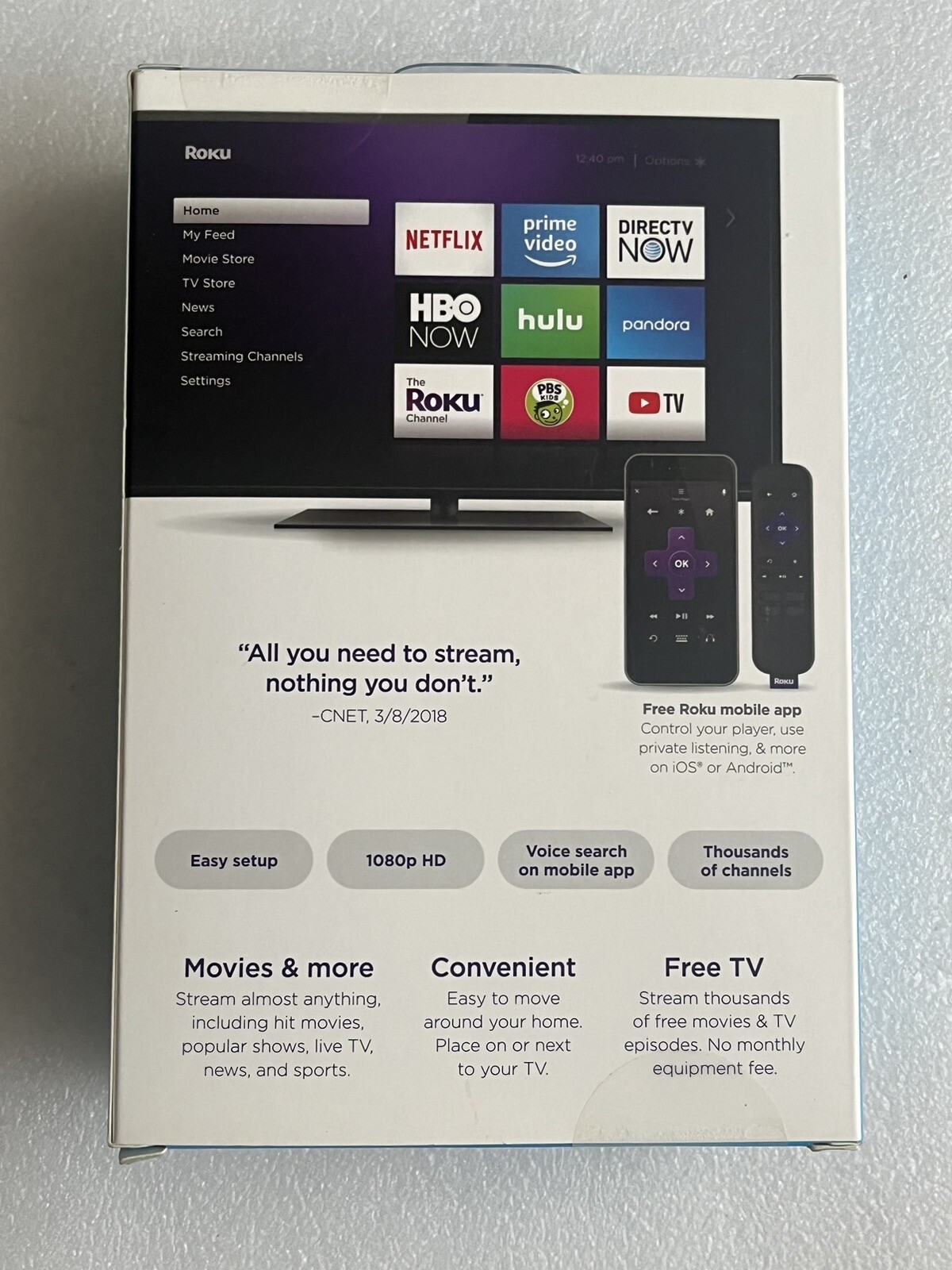 SEALED Roku Express (6th Generation) HD Media Streamer 3900RW VUDU Edition