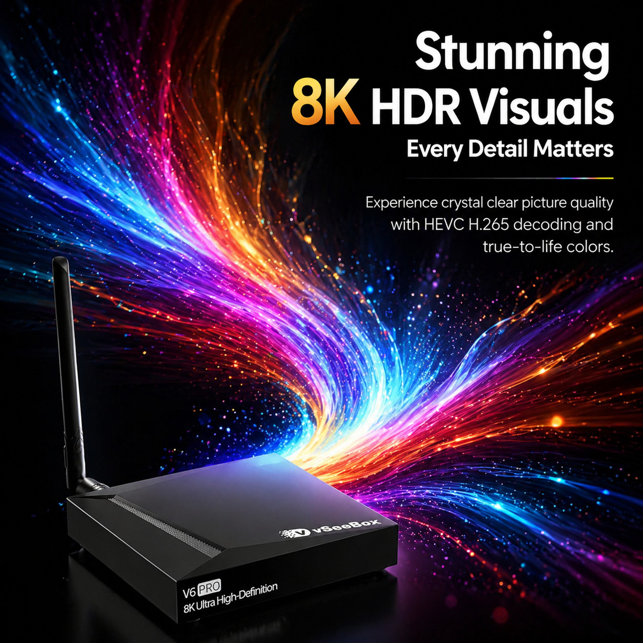 vSeeBox V6 Pro Smart TV Box Voice Remote Authorized Distributor Free Shipping