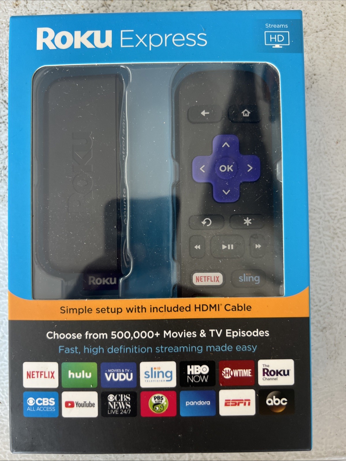 New Roku Express (6th Generation) HD Media Streamer 3900RW VUDU Edition – Black