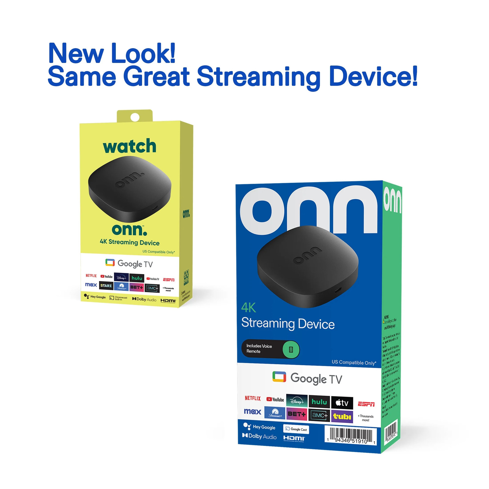 Brand New onn 4K Streaming Device Google TV Ultra HD 8GB 2GB Fast Media Player