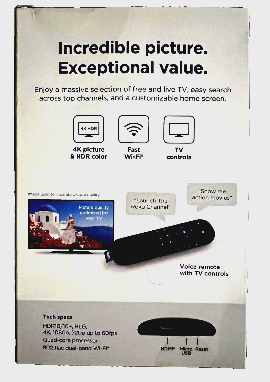 Roku Express 4K+ Streaming Player – 3941R (Black). NEW UNOPENED BOX