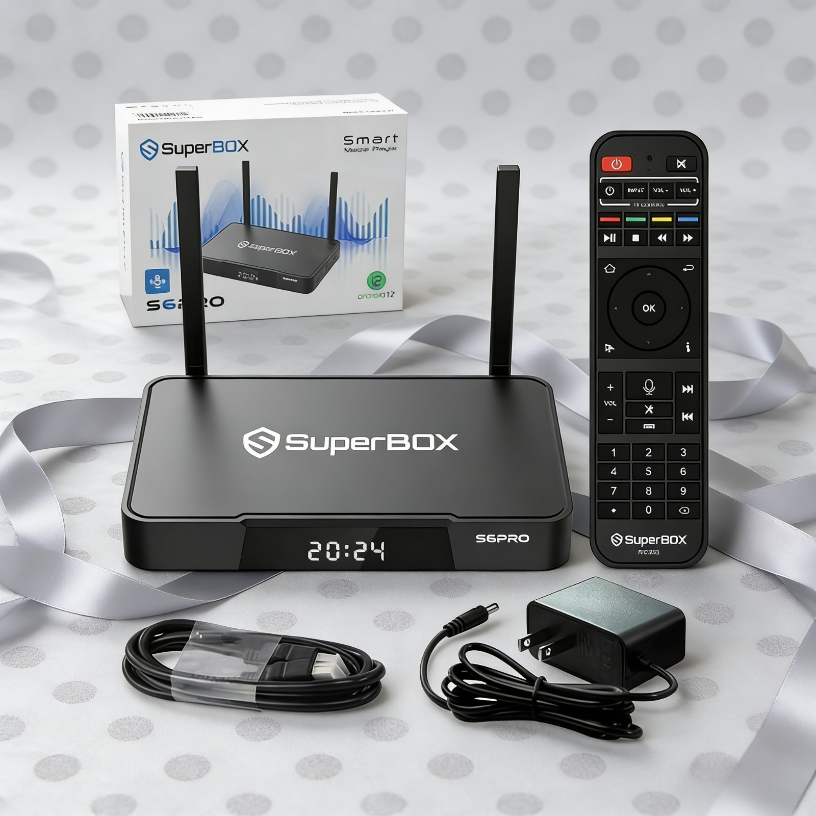 SuperBox S6 Pro 6K Streaming Box WiFi 6 Ethernet Bluetooth Smart Player