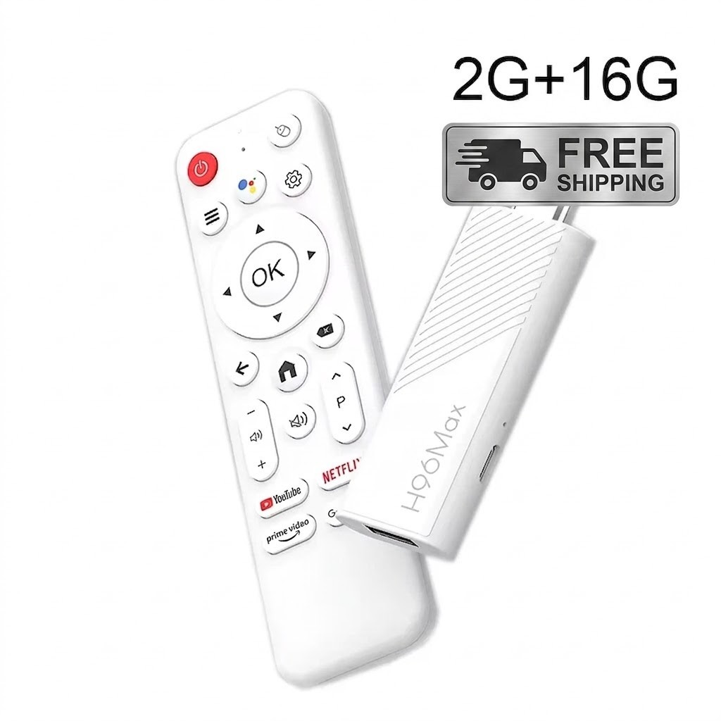 TV Stick H96 MAX H313 Wifi6 Android 14 BT5.0 Quad Core 4K Home Media Player Voic