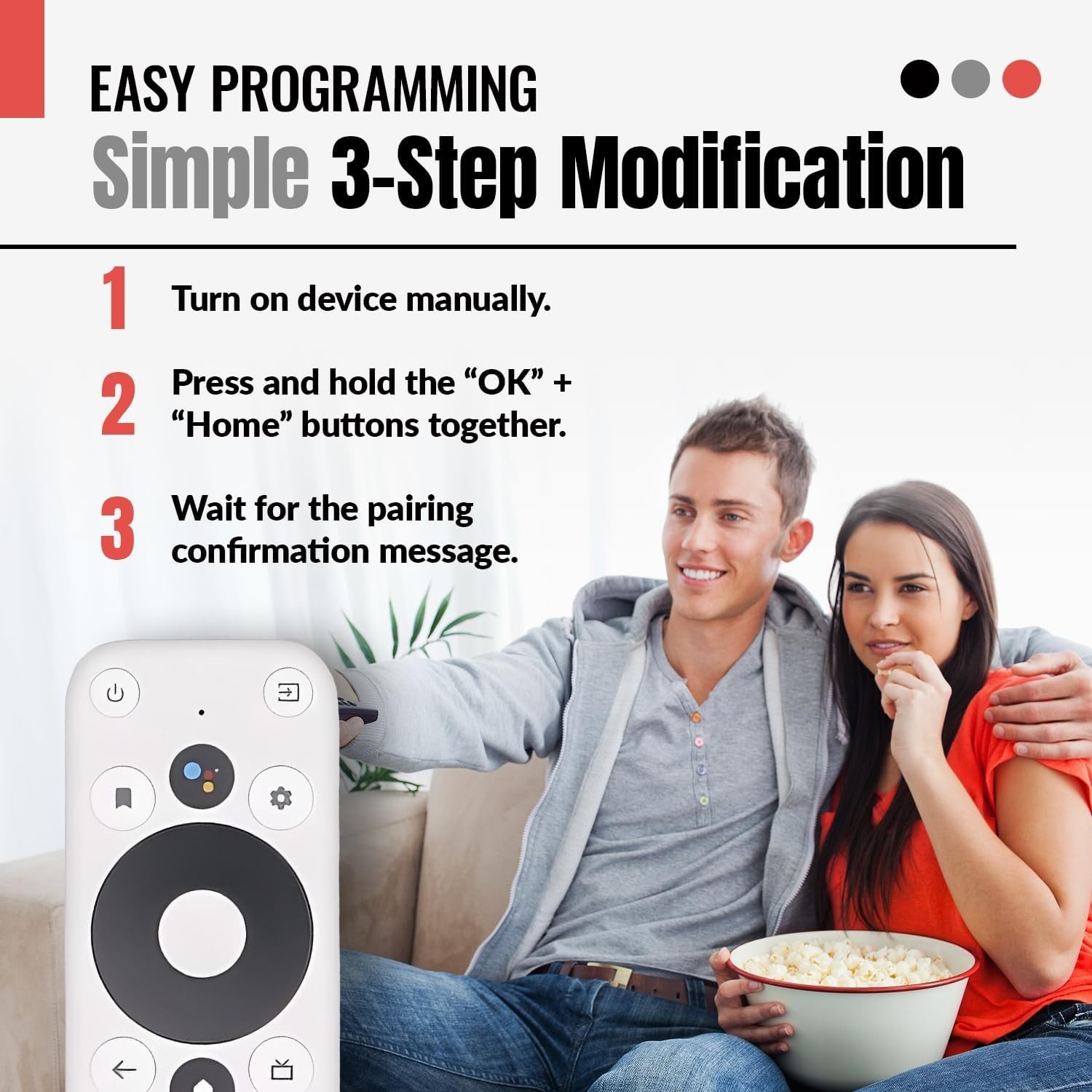 Ergonomic MECOOL KM2 Remote Control for Seamless 2K FHD & 4K UHD Streaming