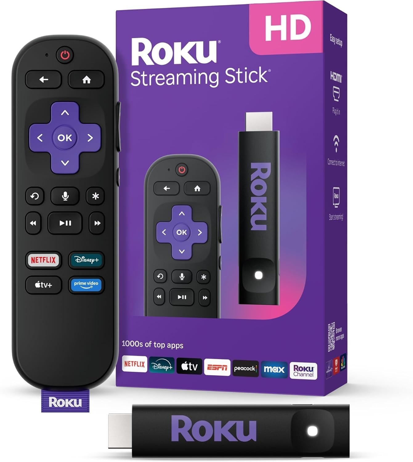 Roku Stick+ HD Wireless Streaming Player – 07WVFCVJN