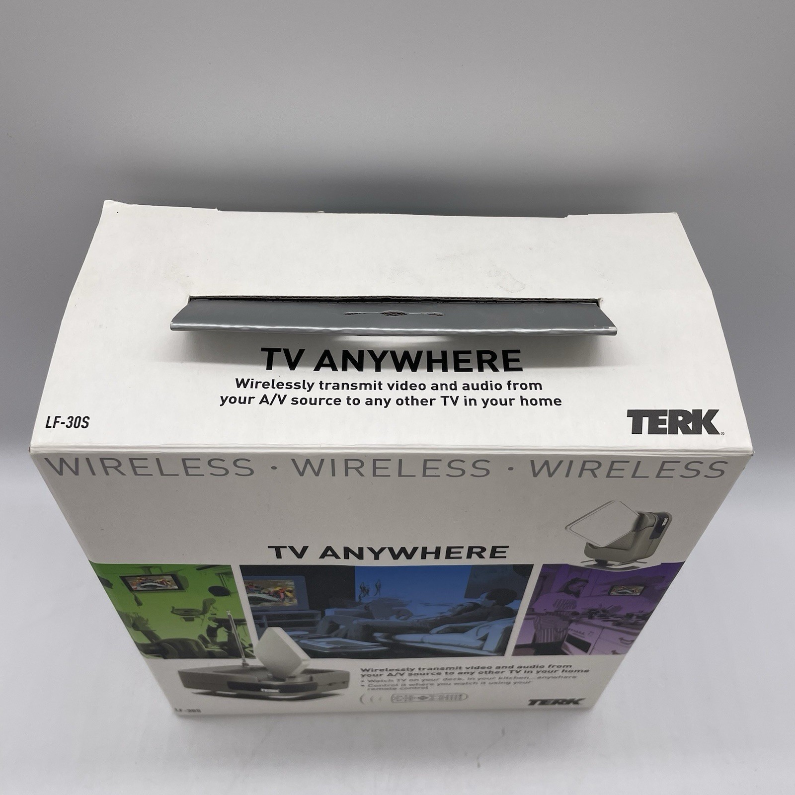 Terk Wireless A/V Transmitter & Receiver LF-30S Digital Media Streamer Untested