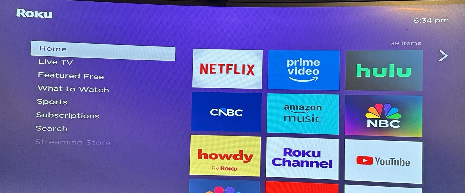 Roku 4 4400X HD & 4K UHD Streaming Media Player & power Supply