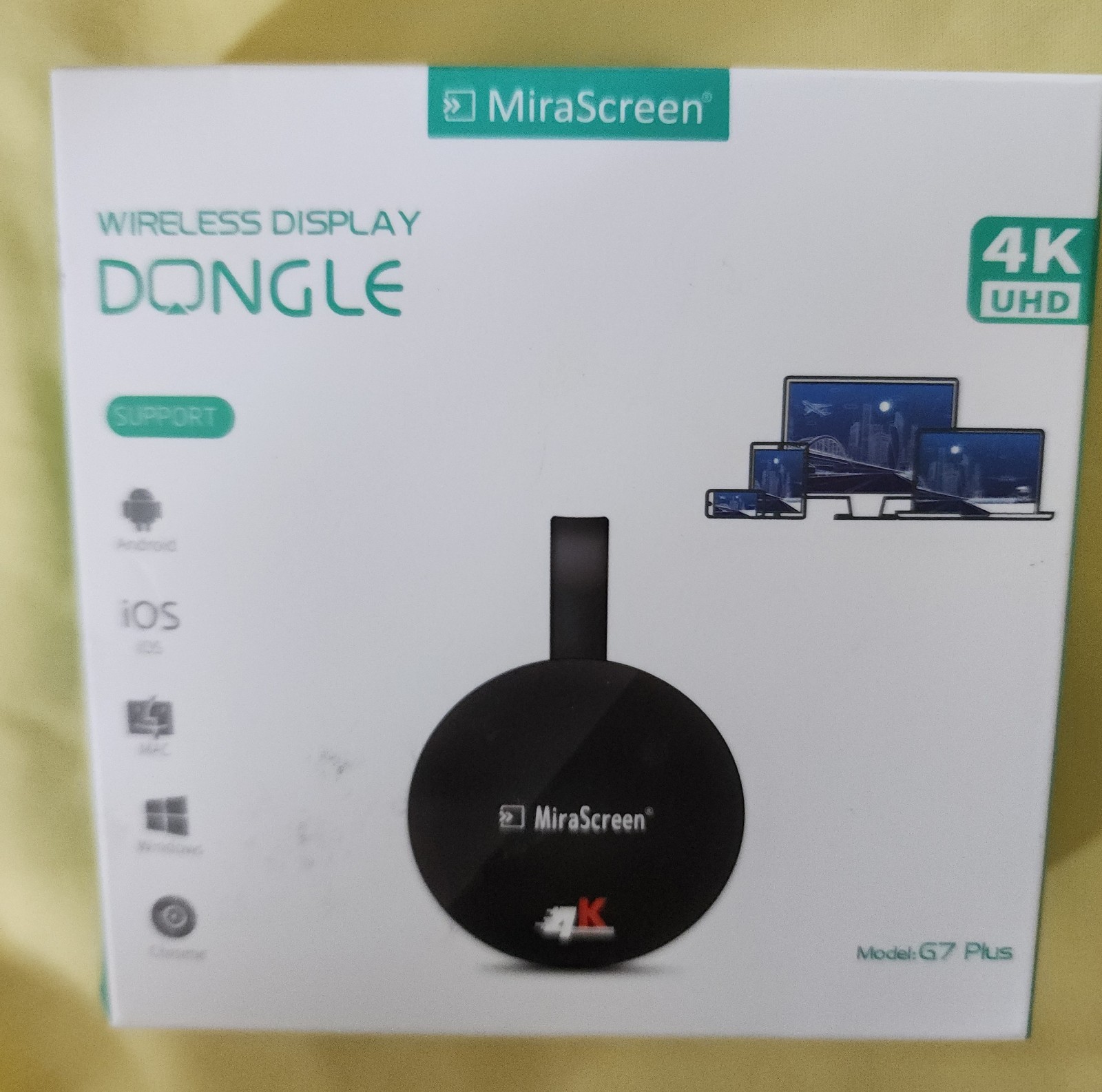 Wireless HDMI Display Dongle Adapter 4K, Wireless HDMI Adapter 4k Black