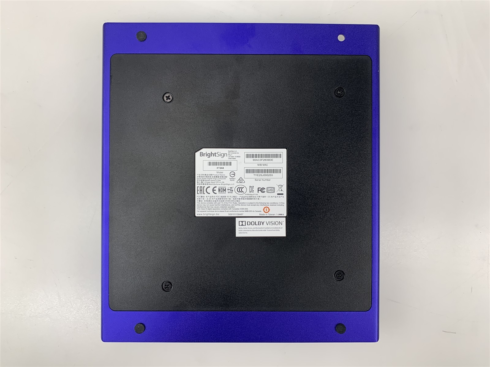 BrightSign XT4 XT244 32GB MicroSD Digital Signage Player