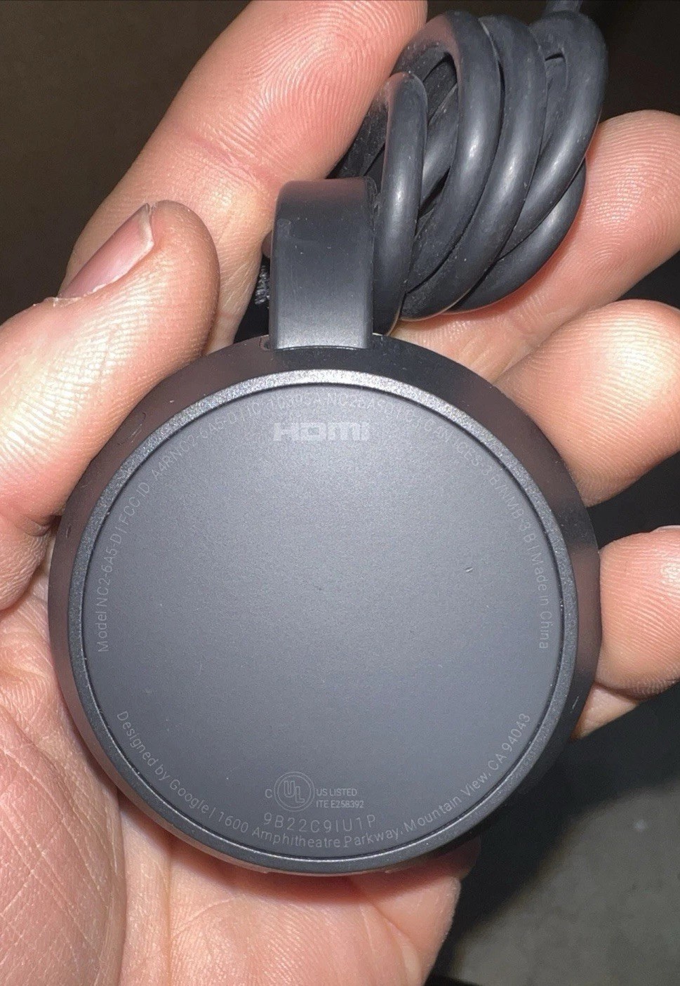 Google Chromecast 2nd Generation 1080p Media Streaming Device – Gray (NC2-6A5)