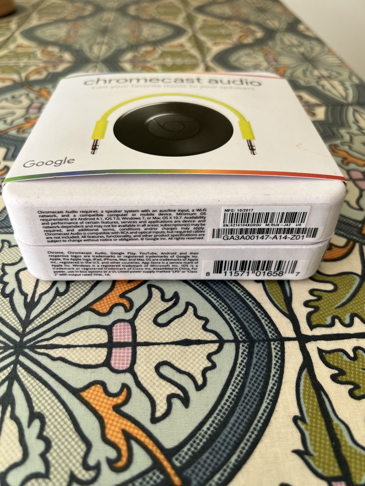 🎵 Google Chromecast Audio Media Streamer – RUX-J42 (Black) Excellent & Tested