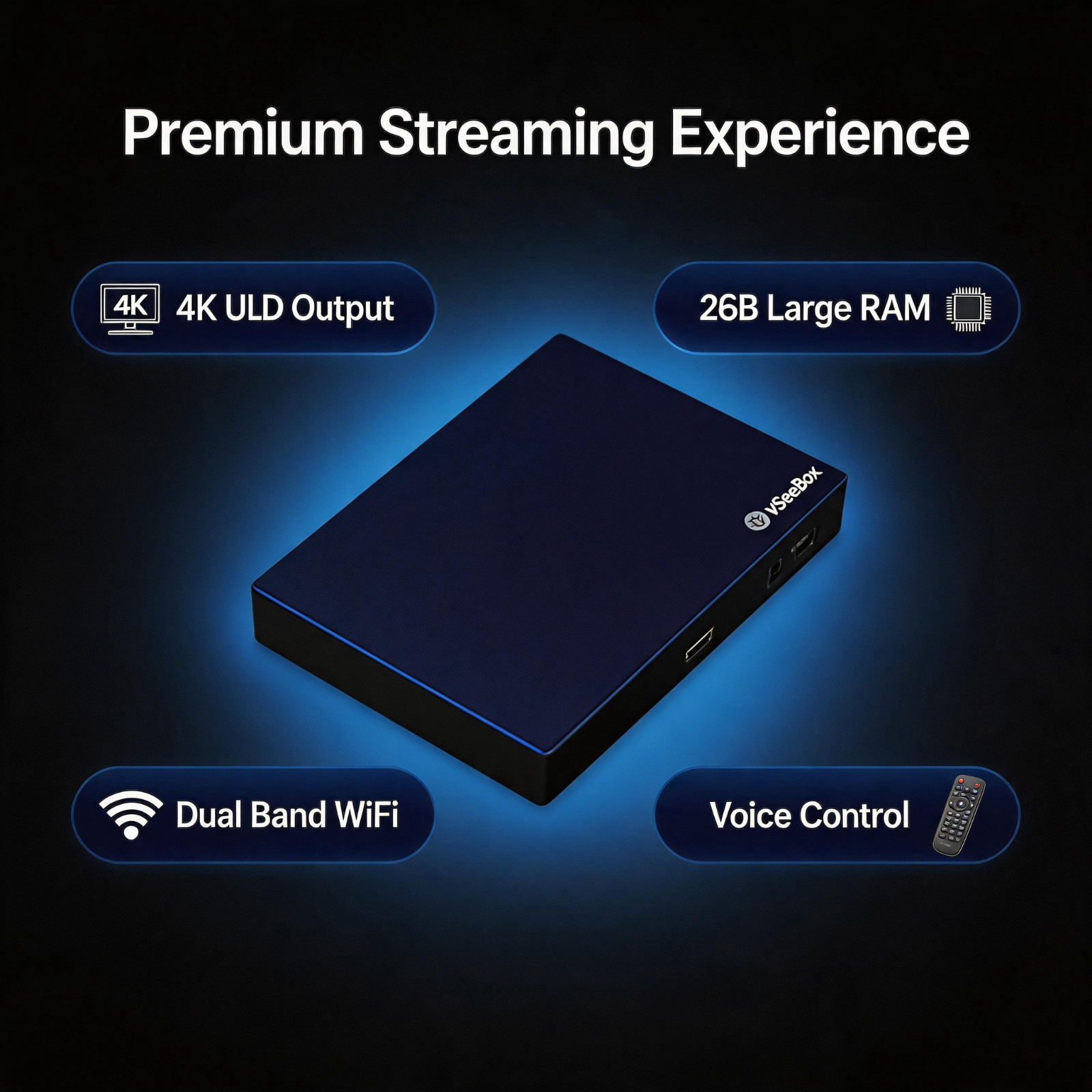 2026 vSeeBox V6 puls- Streaming Smart Media Device – Free Same Day Shipping