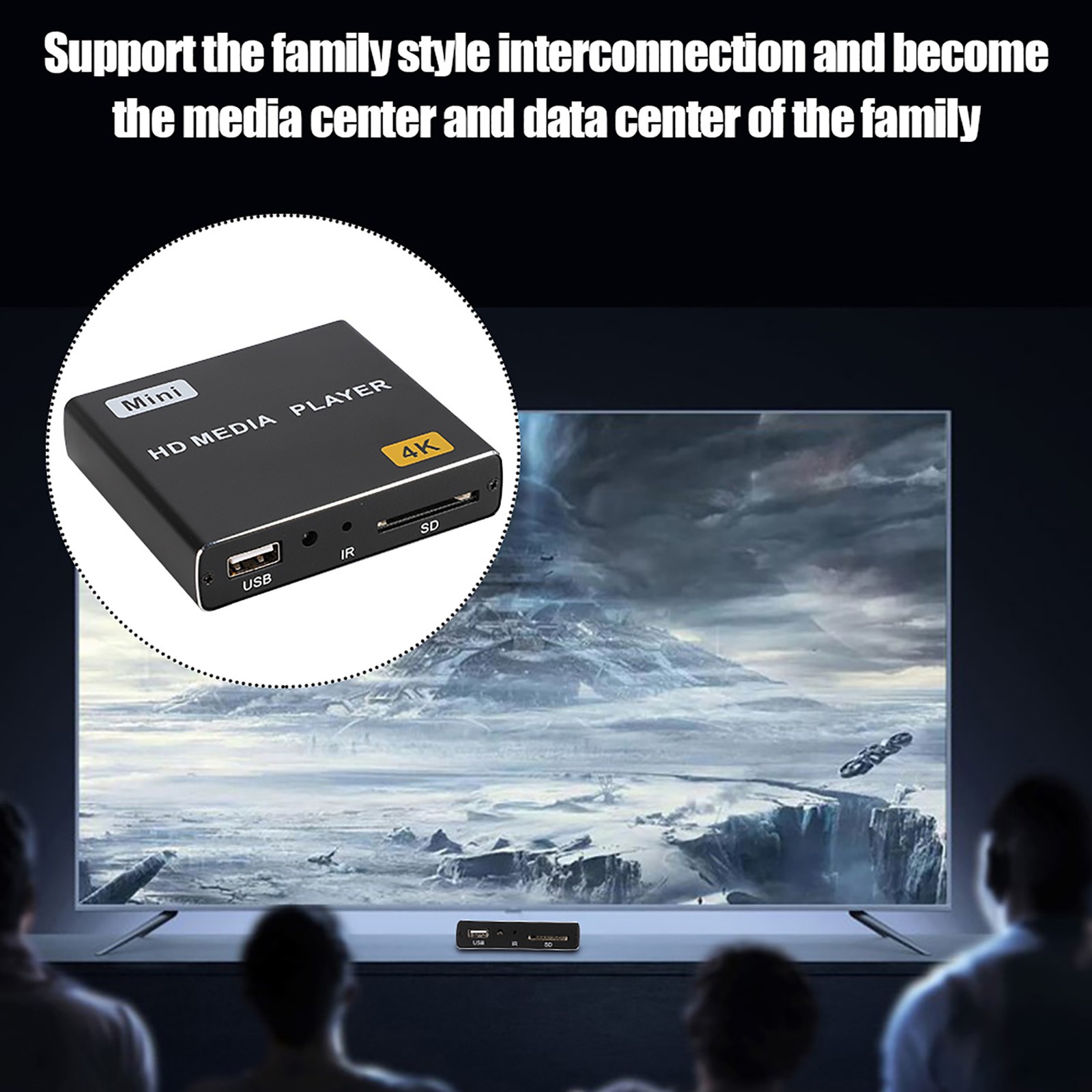 4K Full HD Digital Media Player USB S SPDIF Home Music Video Player