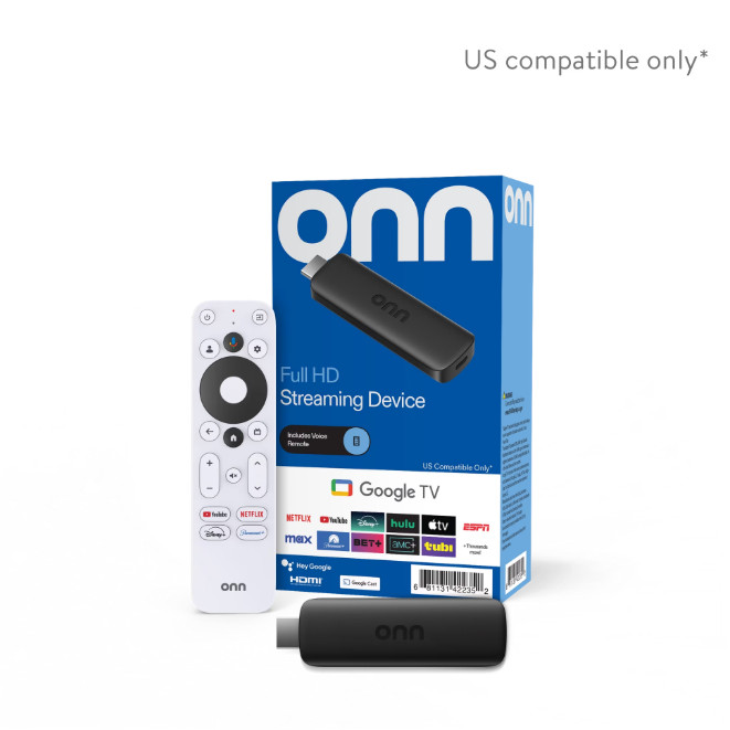 10 Pack – Onn Full HD Streaming Device, Google TV , 8GB Storage, 1.5GB RAM – NEW