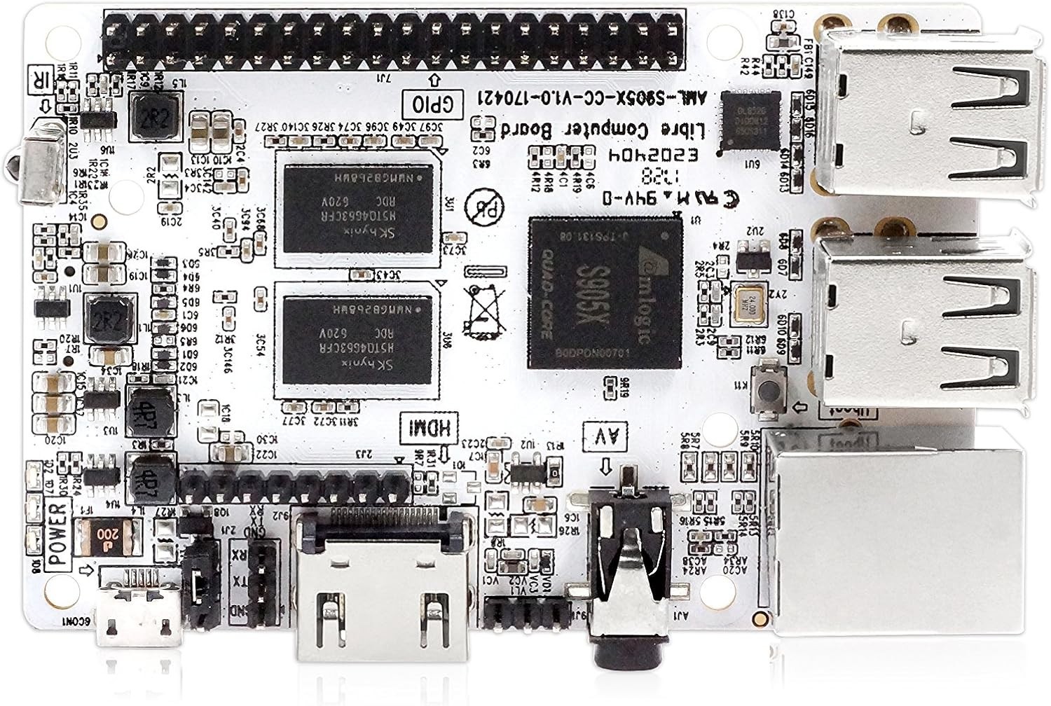 Libre Computer Board AML-S905X-CC (Le Potato) 2GB 64-bit Mini for 4K Media