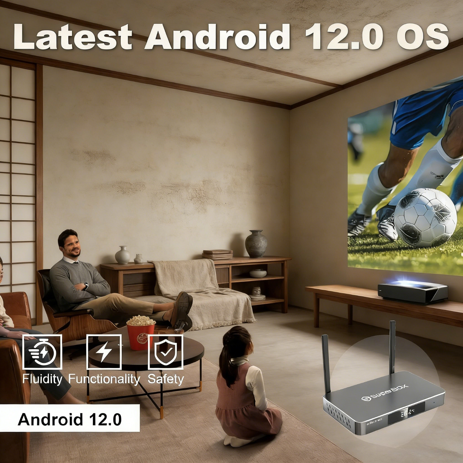 SuperBox S6 Ultra 128GB Large Storage Media Player 4GB RAM WiFi6 6K Android12 US