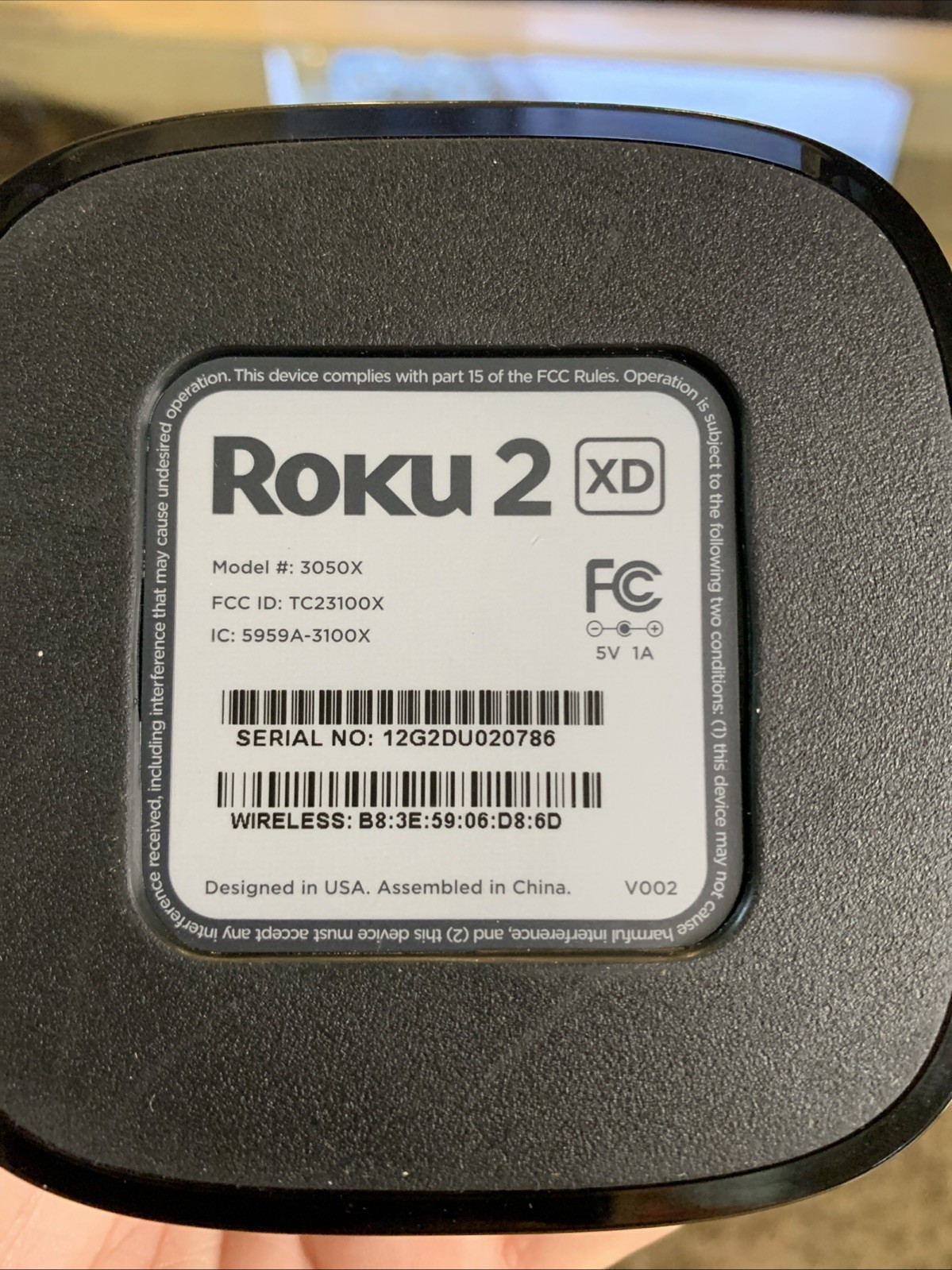 Roku 2 XD Black Media Streamer Model: 3050X Console Only Untested READ