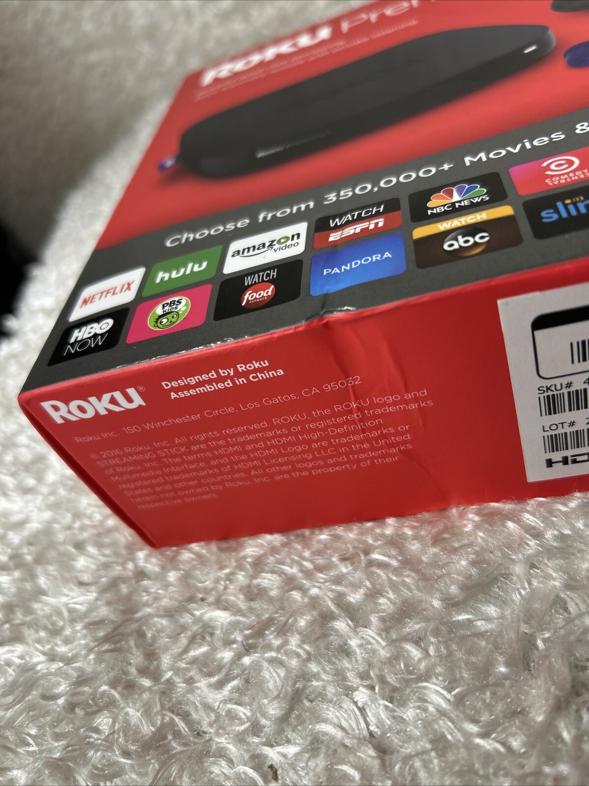 Roku Premiere+ Wi-Fi 4K UHD HDR Upconverting Media Streamer / HDMI Cable, Bundle