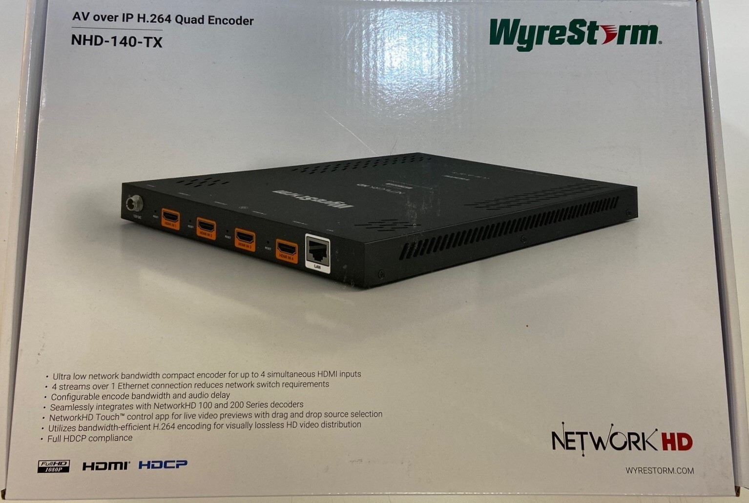 WyreStorm NHD-140-TX NetworkHD 100 Series AV over IP H.264 Quad Encoder (NEW)