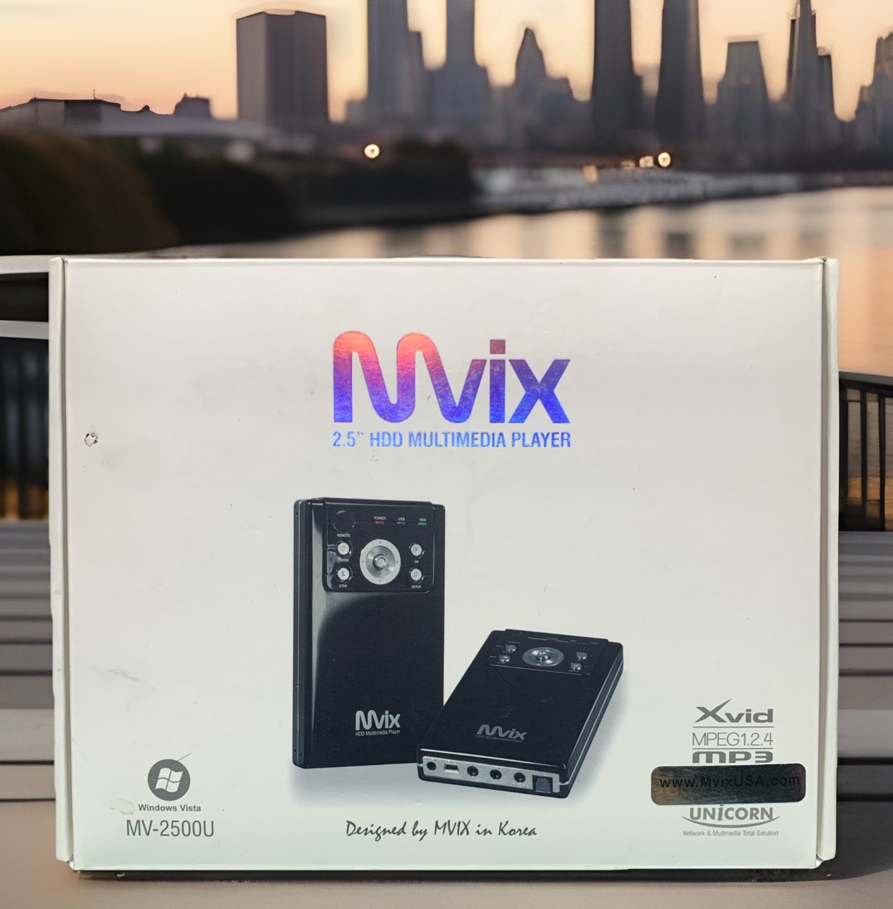 NEW MVIX Mv-2500U PC MP3 TV Stereo Multimedia Player 720 HD Open Box