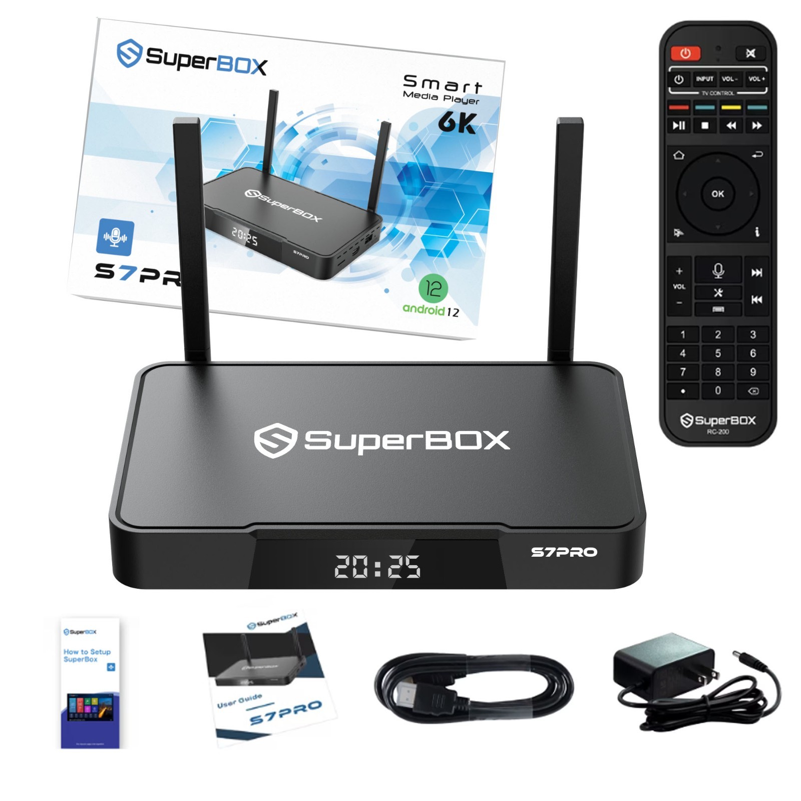 Superbox S7 Pro Dual Band Wi-Fi Smart Media Player 6K HD Streaming TV Box 32GB