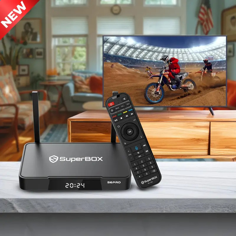 2025 Upgraded SuperBox Pro 6K Decoding Streaming Box Plug & Play Full Accessor