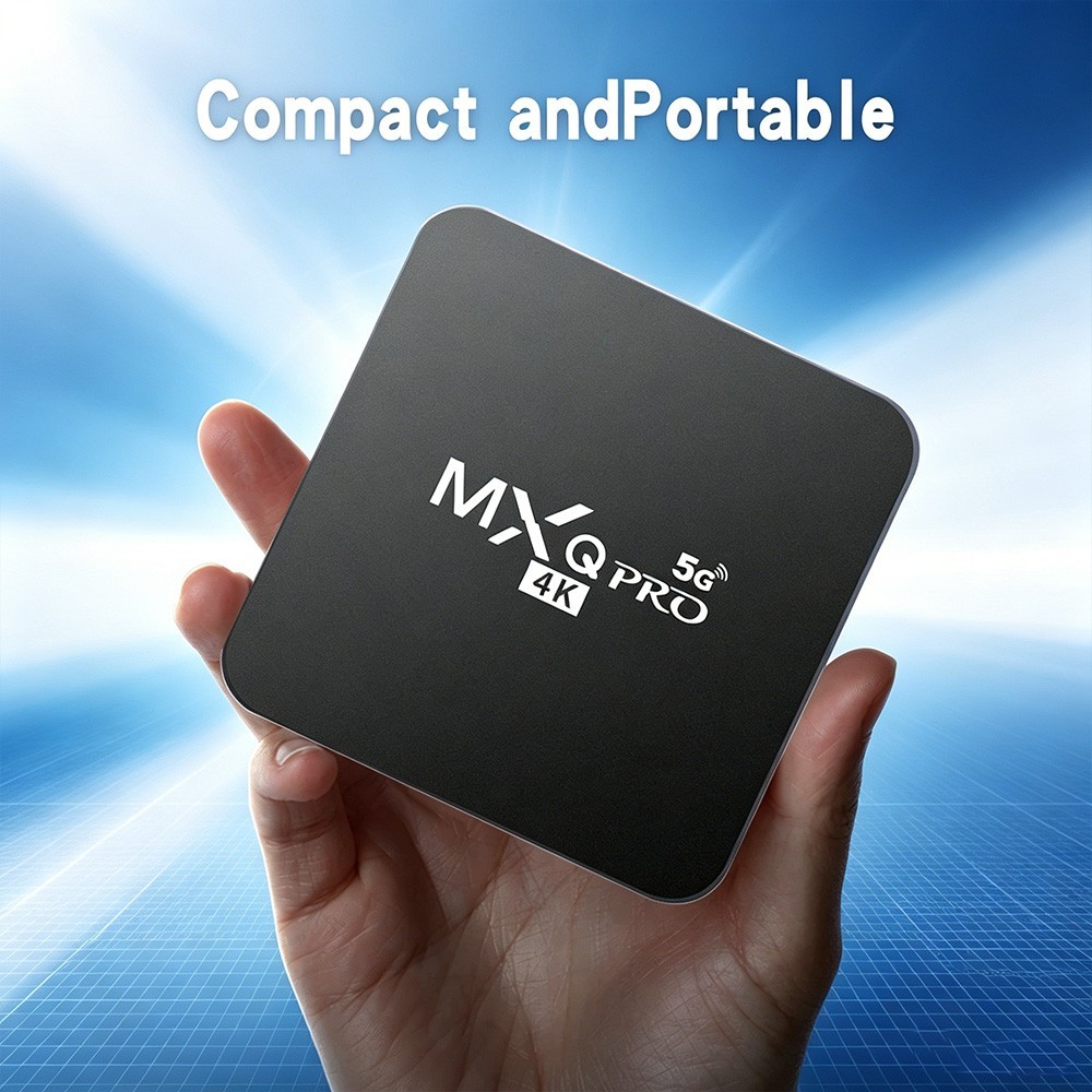 MXQ Pro 4K Android 14 Quad Core Smart TV Box 4GB RAM 32GB Storage Wifi