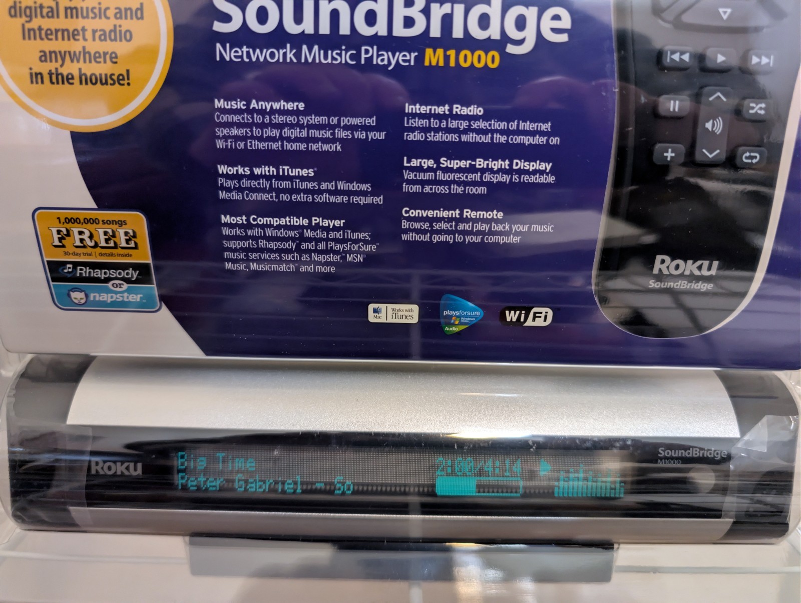 Roku SoundBridge M1000 Network Music Player Remote NIB New *Sealed*