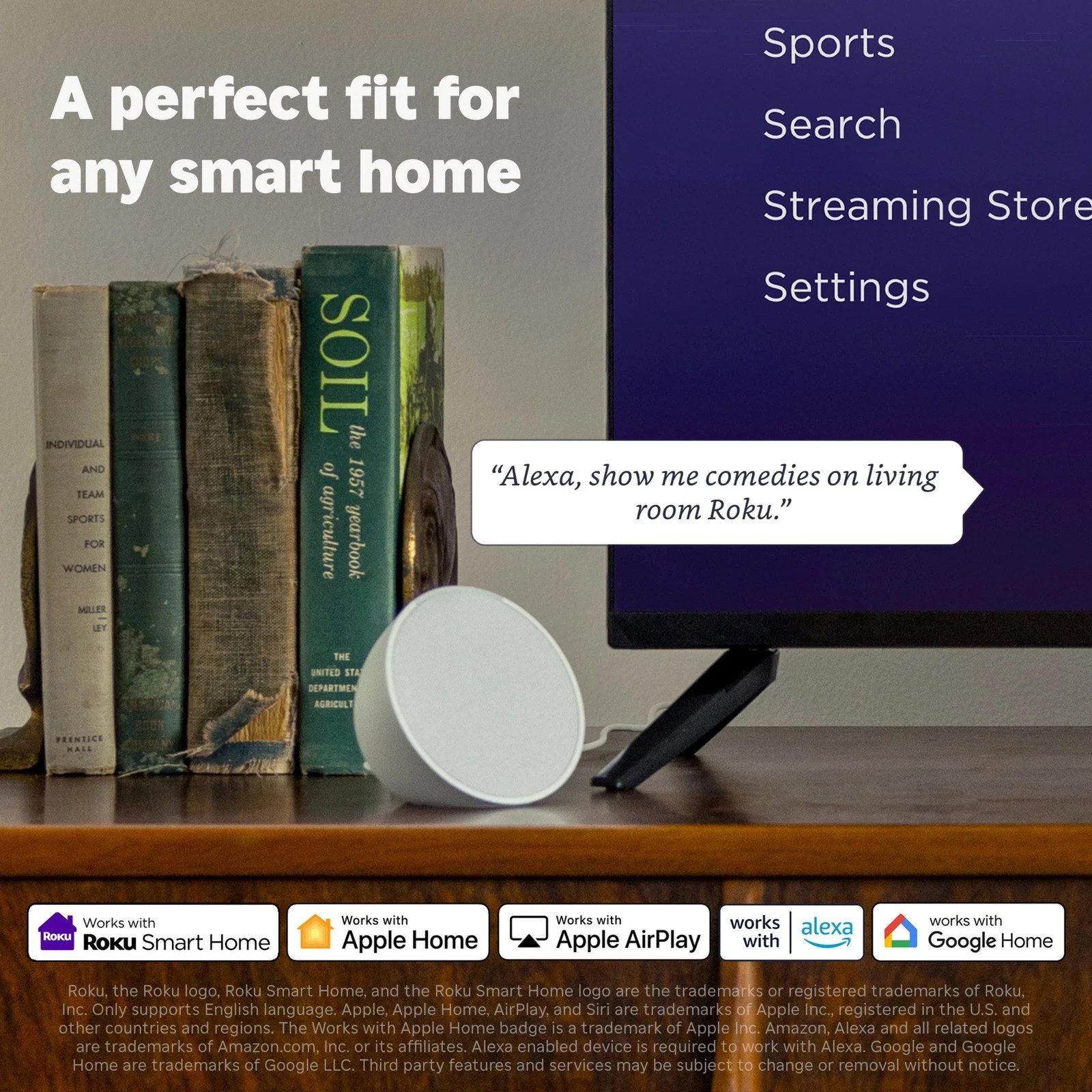 Roku Streaming Stick HD (2025) – w/Voice Remote, Free & Live TV