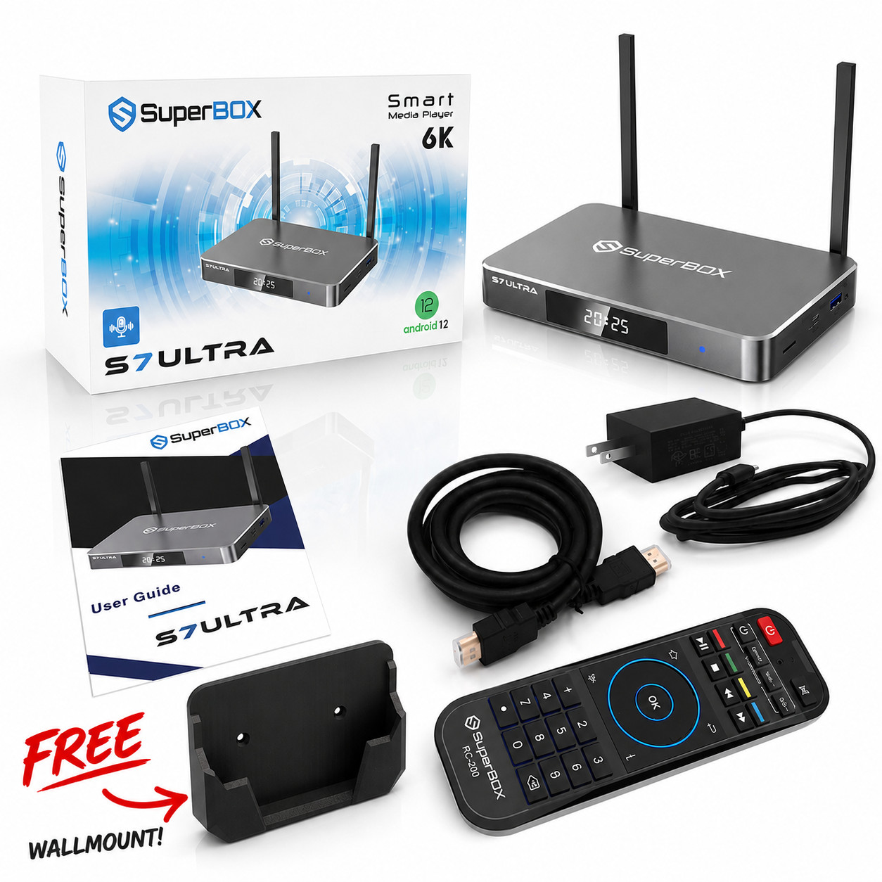 🔥SUPERBOX S7 ULTRA WITH 💥FREE WALL MOUNT! 💥FREE 2ND DAY AIR SHIPPING! ✈️