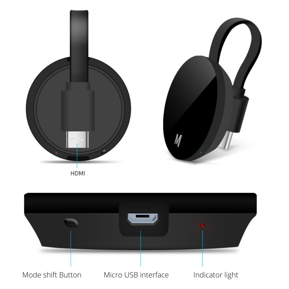 1080P HD Wireless Display Receiver Miracast Wifi Display TV Mirror Screen Dongle