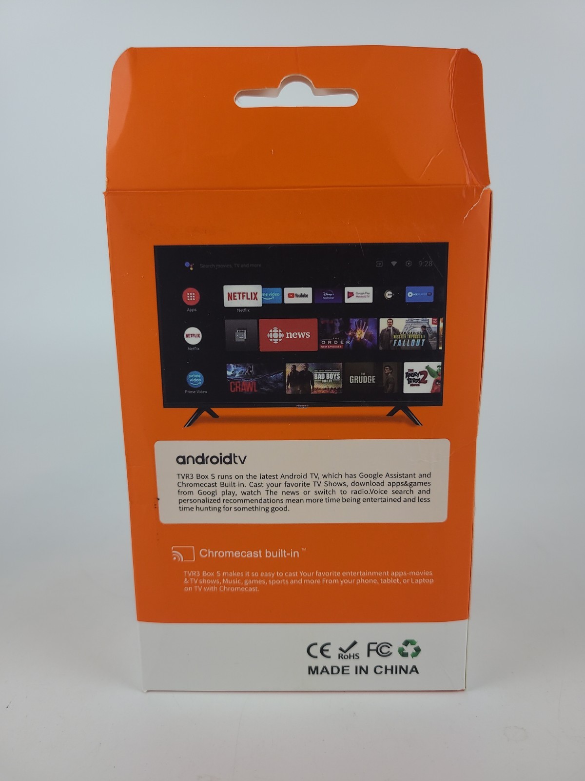 Android TVR3 Android TV Stick 8GB+128 Media Player Smart 4K TV Stick HD2.0 Wifi
