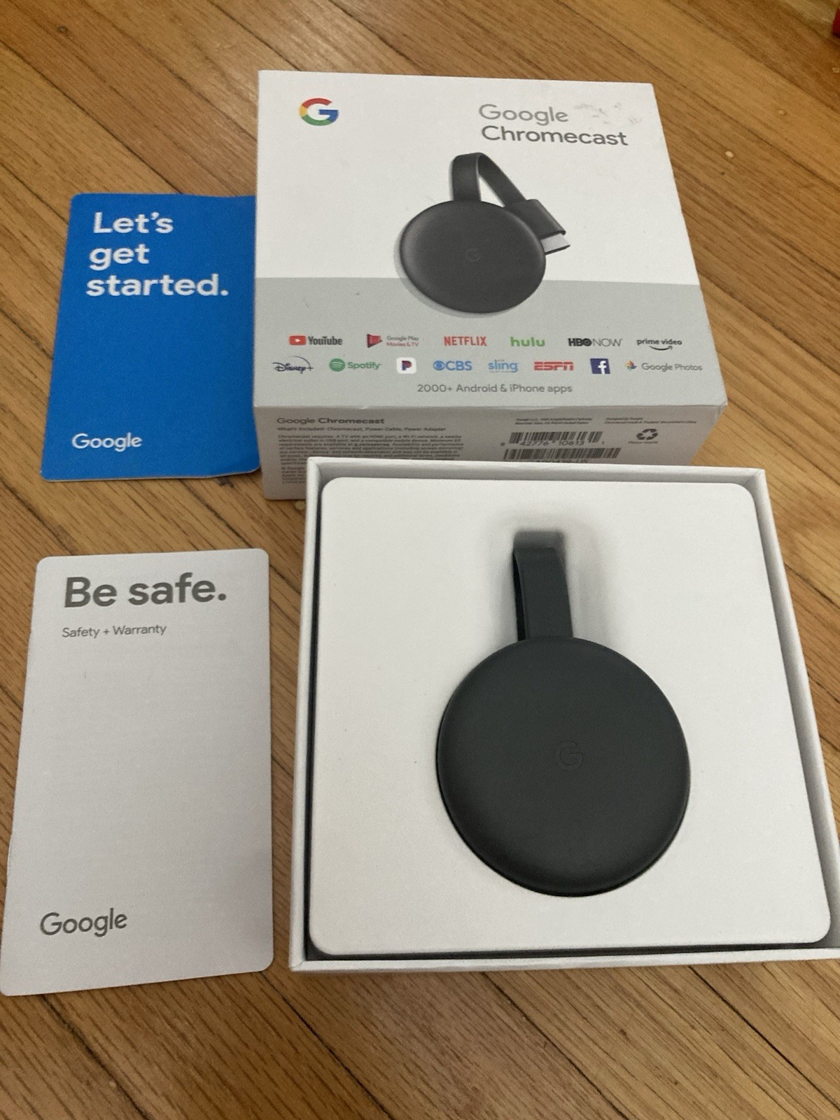 Google Chromecast 3rd Generation Charcoal Open Box