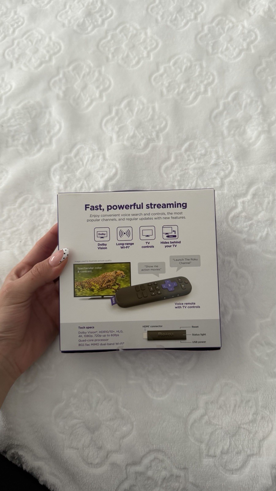 New with open box Roku Streaming Stick 4K powerful & portable long-range Wi-Fi