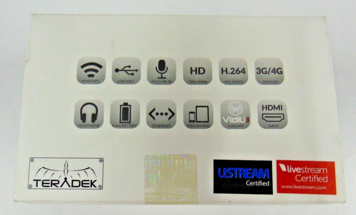 Teradek VidiU 4G Streaming Device H.264 Encoder Live Streaming
