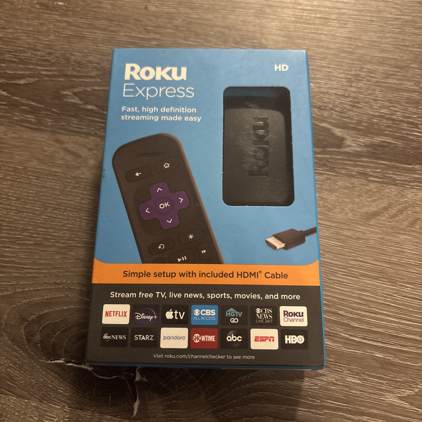 Roku Express 3930R HD Media Streamer with Remote Black