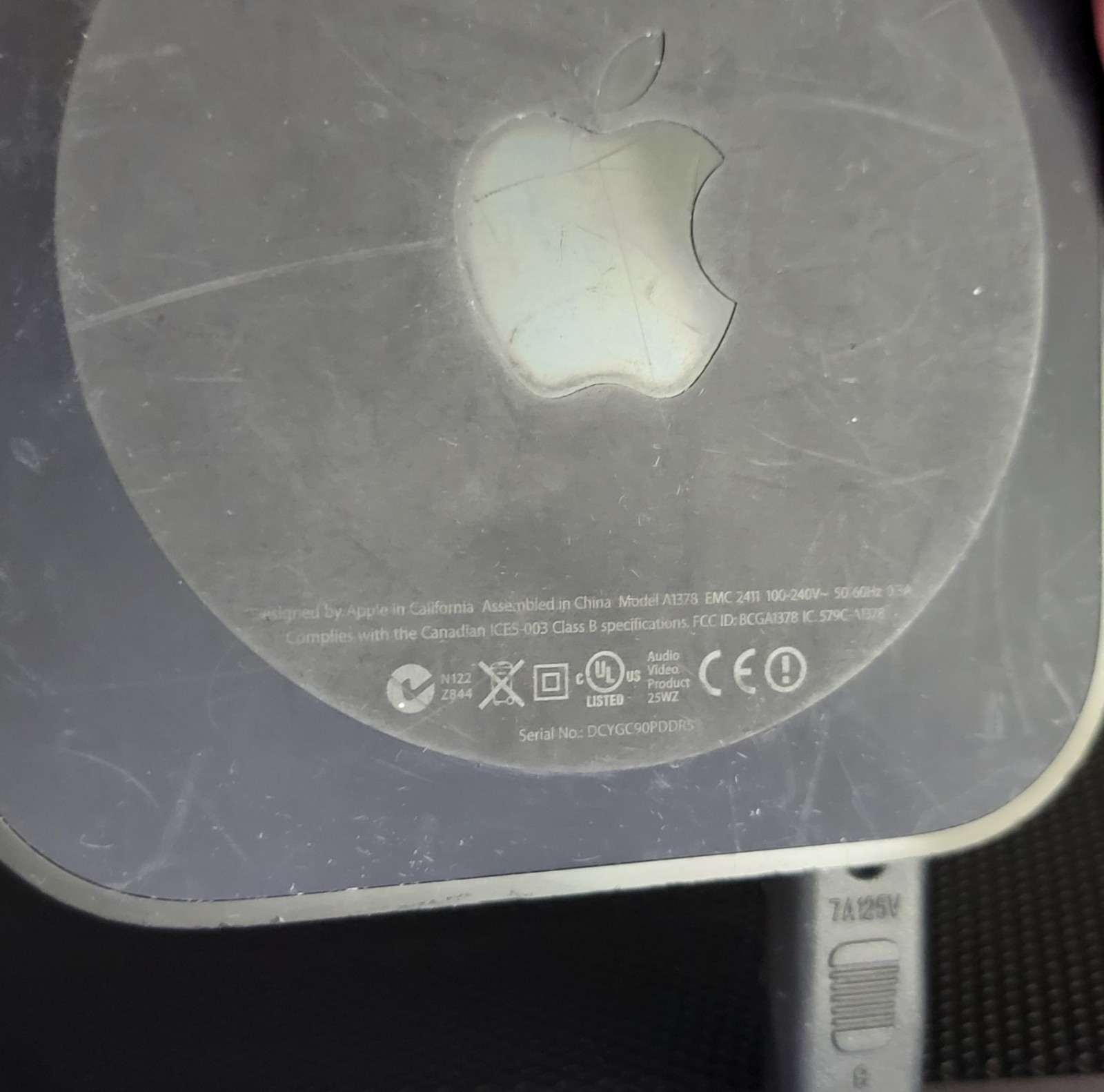 Apple TV 2nd Generation Model: A1378 HD 720p Streamer Black No Remote