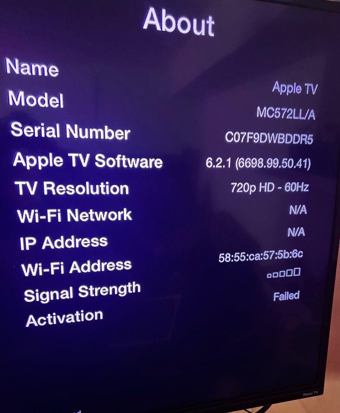 Apple TV (2nd Gen) MC572LL/A 8GB Media Streamer A1378 Black