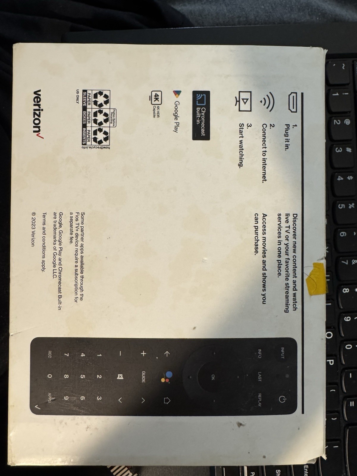 Verizon Stream TV Fios TV+ F3544K49203 MMID: 11382262