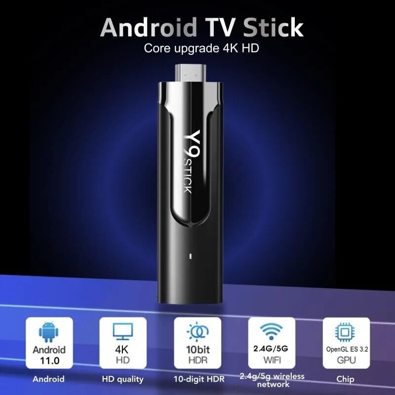 M98 Y9 TV Stick Android 11 S905 HD 4K 2GB +16 GB Dual Wifi with Remote Control