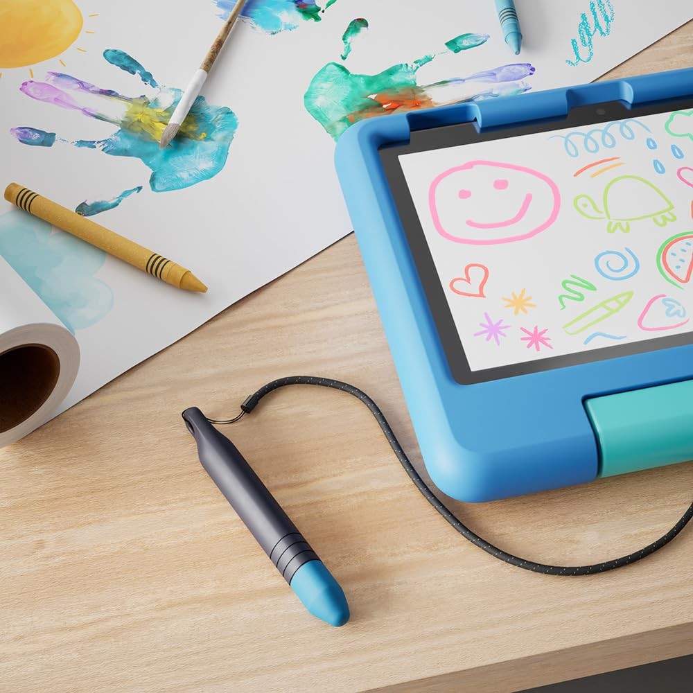Amazon Kid-Friendly Tablet Stylus with Tether, 2-pack Blue