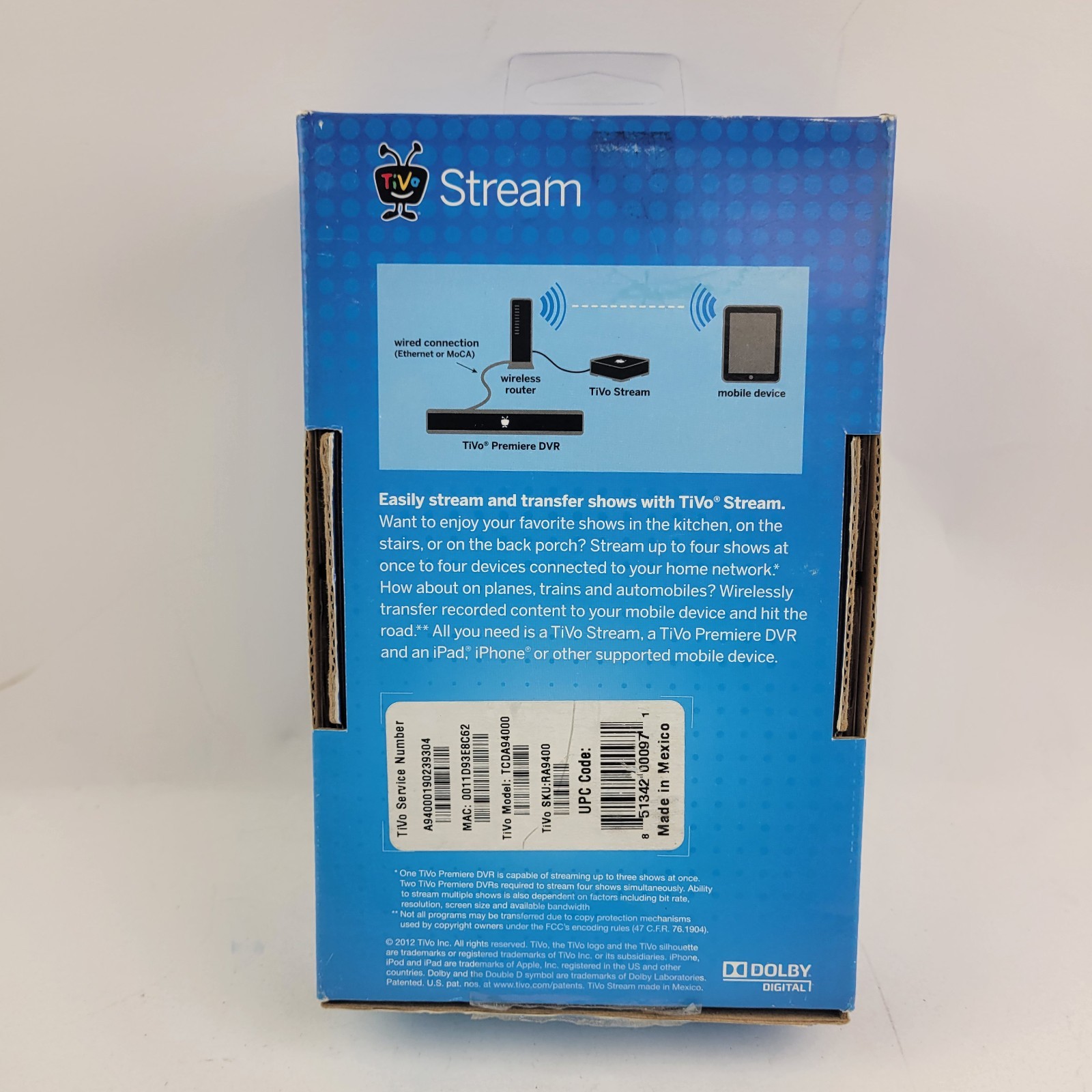 TiVo Stream TCDA94000 for Premiere / 4 / XL or Roamio DVR