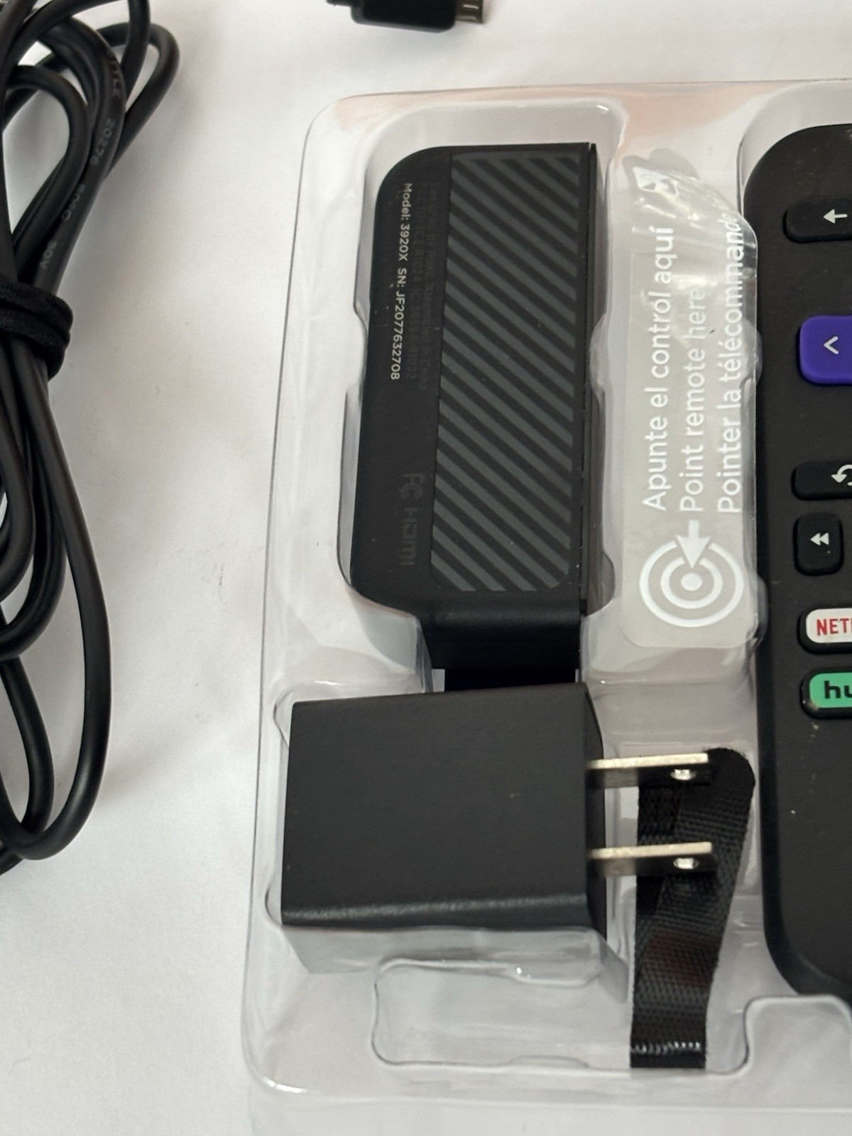Roku 3920R Premiere HD/4K/HDR Streaming Media Player w/ Remote Open Box Tested