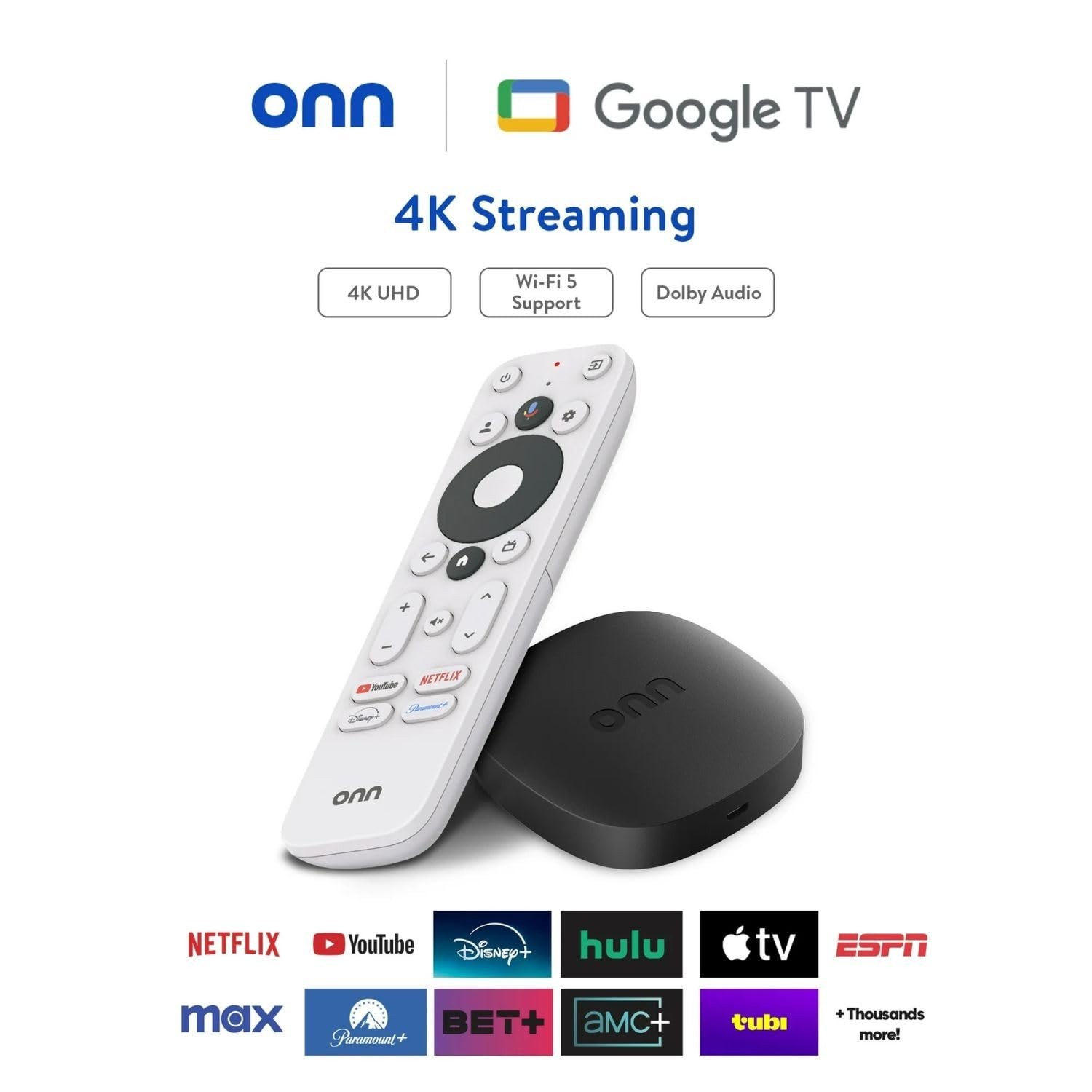 4K Streaming Device with Google TV, 8GB Storage, Voice Remote, Ultra HD HDMI Med