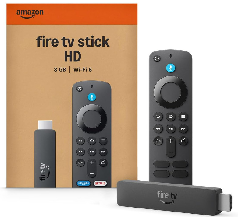 Amazon Fire TV Stick HD (newest model) free & live TV Alexa Voice Remote 2026(V7