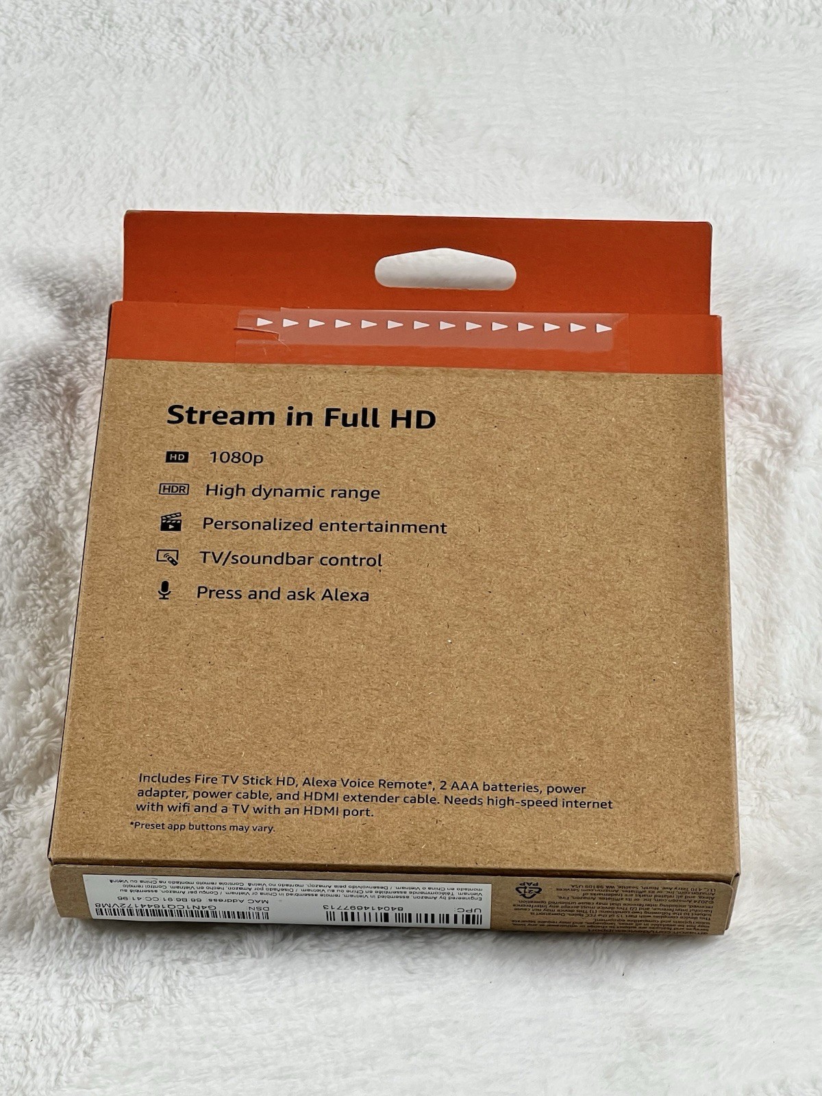 Amazon Fire TV Stick HD Streaming Device, Brand New Sealed 8G Wi-Fi 5