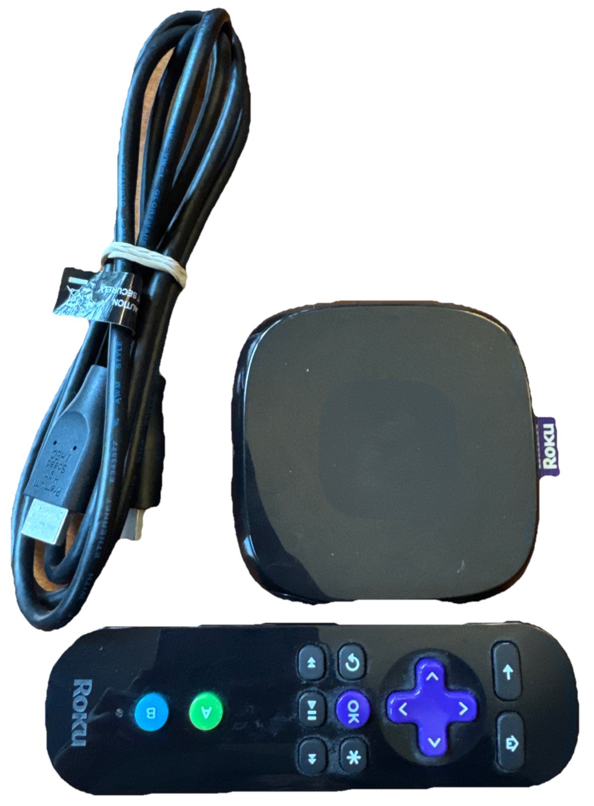 Roku 3 (3rd Generation) Media Streamer 4200X – Black With HDMI Cable