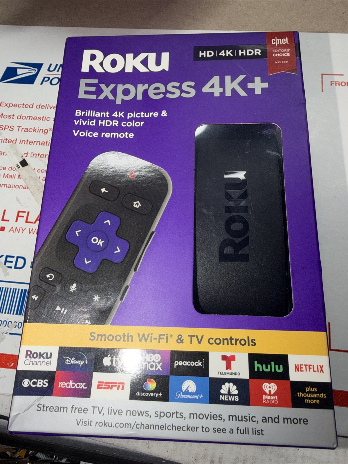 Roku Express 4K 3941R2 HDR Media Streamer Player Voice Remote
