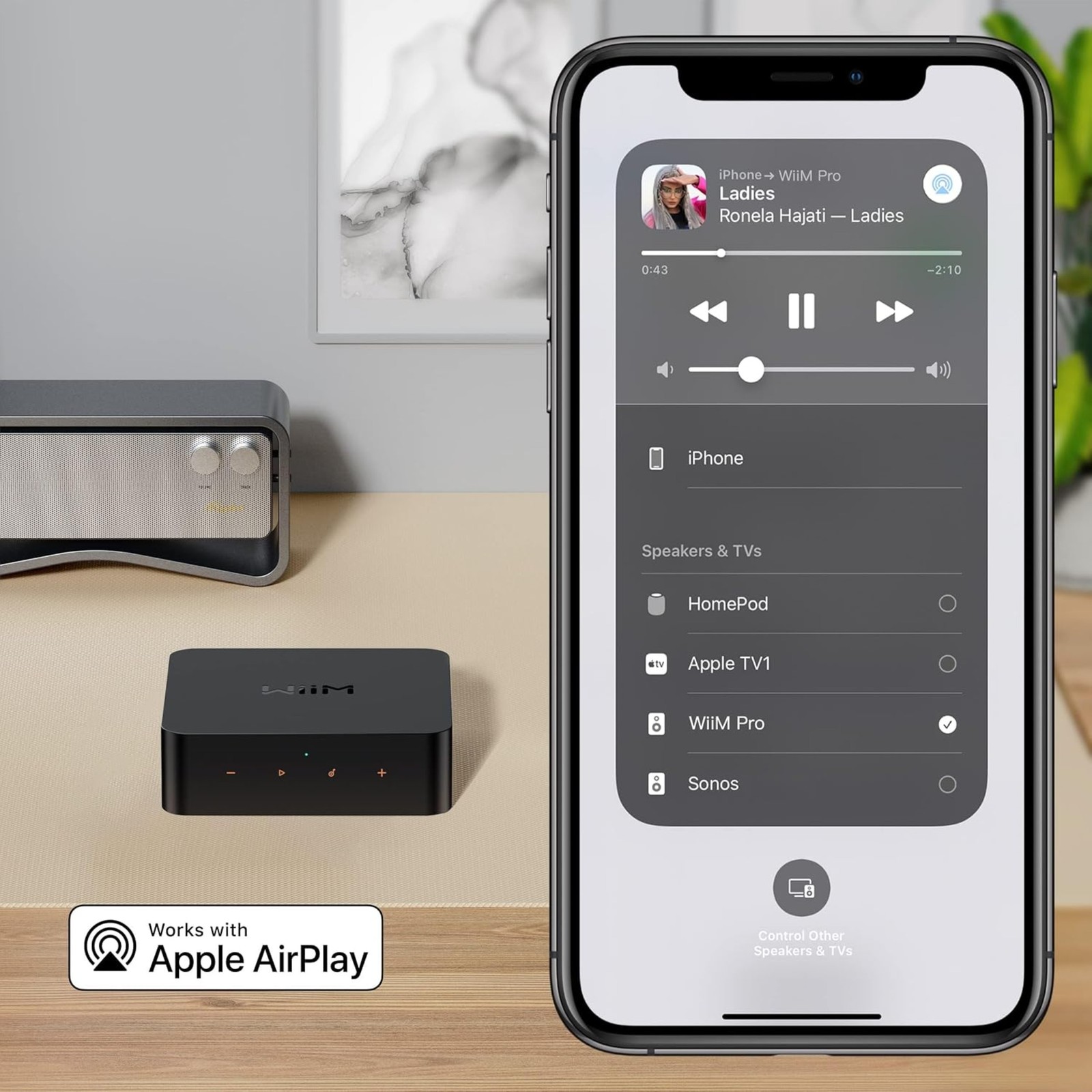 WiiM Pro AirPlay 2 Receiver Google Cast Audio WiFi Multiroom Streamer Hi-Res
