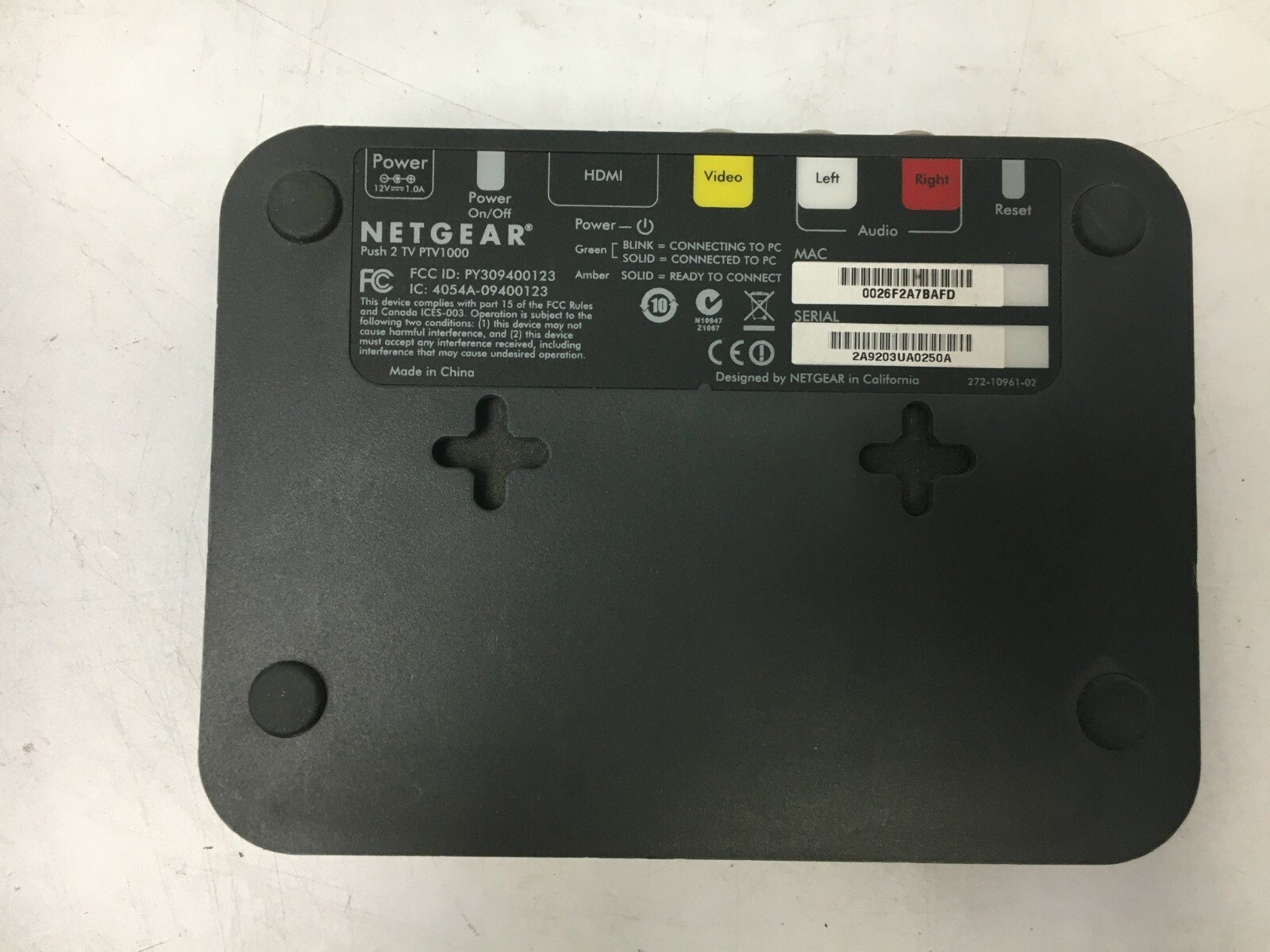 Black Netgear Push2TV PTV1000 Digital HD Media Streamer Guaranteed